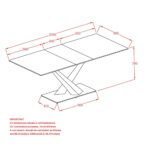 Julius Dining Table w/Extension in Black 201-111BK 201 111BK LD