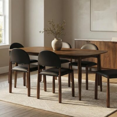 Phylon Dining Table with Extension, 63"-79" in Walnut 201-113WAL 201 113WAL 1