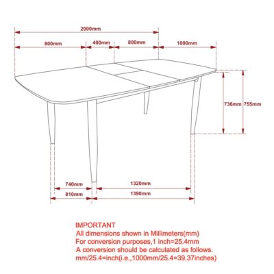 Phylon Dining Table with Extension, 63"-79" in Walnut 201-113WAL 201 113WAL LD