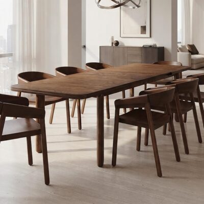 Asteva Dining Table with Extension, 63"-79" in Walnut 201-121WAL 201 121WAL 1
