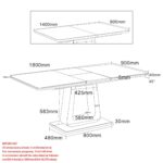 Corvus Dining Table w/Extension in Warm Grey 201-159WGY 201 159WGY LD