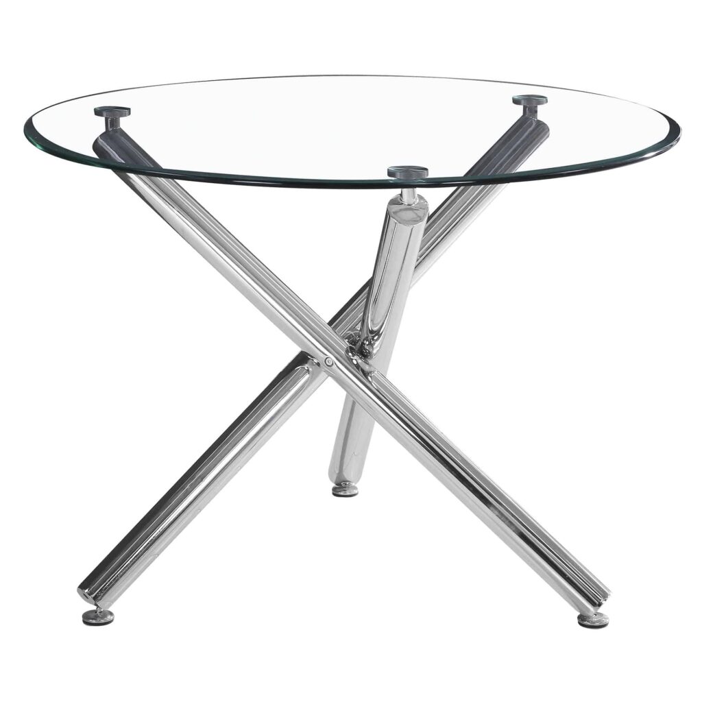 Solara II Round Dining Table in Chrome 201-160-40 201 160 40