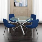 Solara II Round Dining Table in Chrome 201-160-40 201 160 40 5