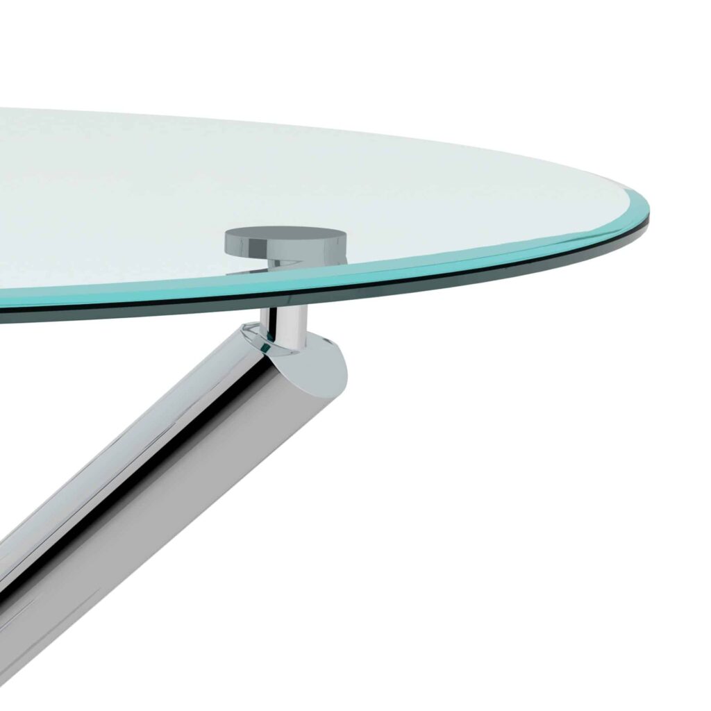 Solara II Round Dining Table in Chrome - Image 7