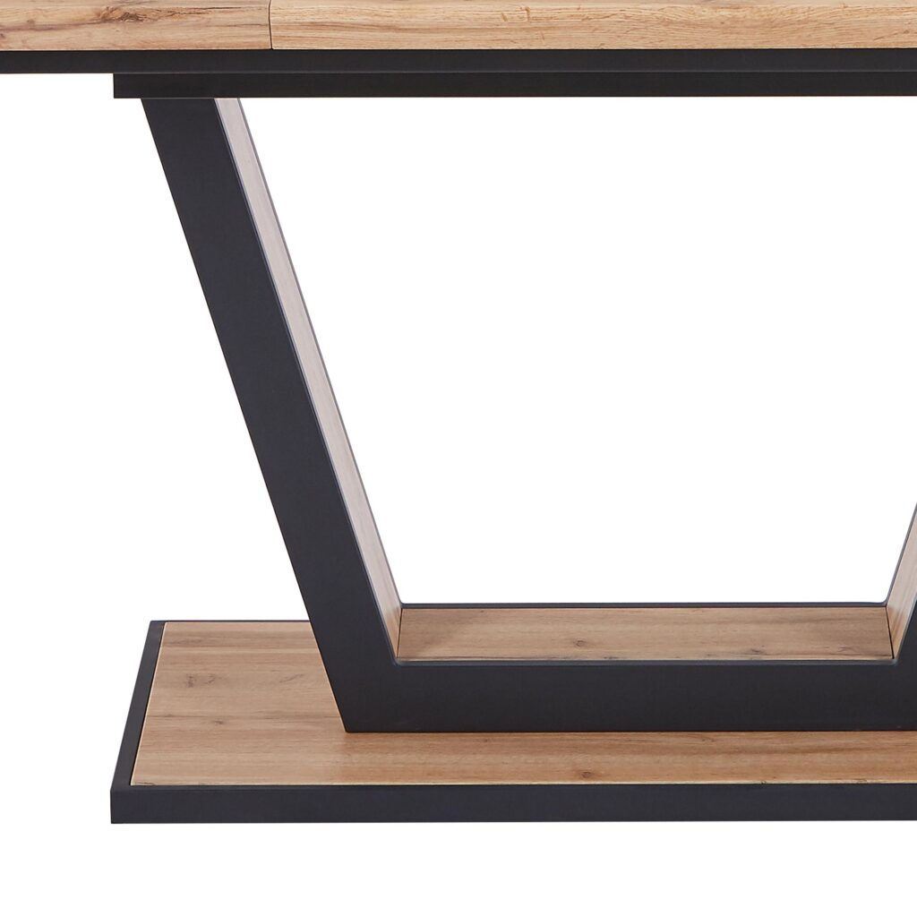 Forna Dining Table w/Extension in Natural and Black - Image 7
