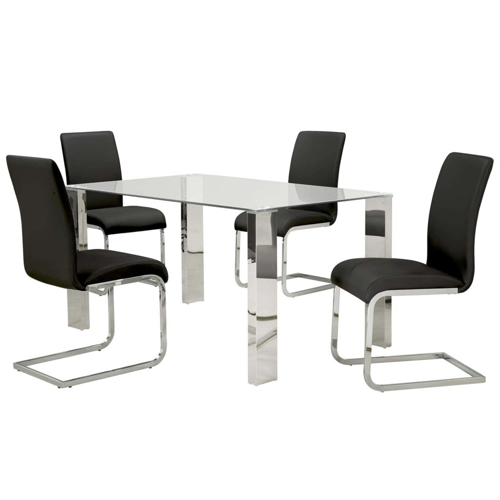 Frankfurt Rectangular Dining Table in Stainless Steel - Image 6