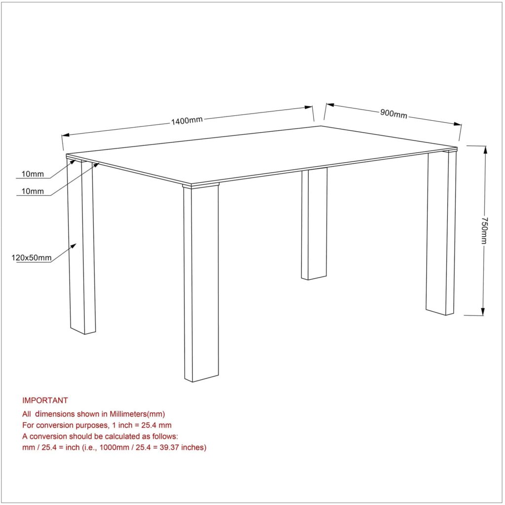 Frankfurt Rectangular Dining Table in Stainless Steel 201-165 201 165 LD