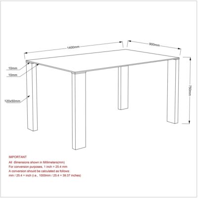 Frankfurt Rectangular Dining Table in Stainless Steel 201-165 201 165 LD