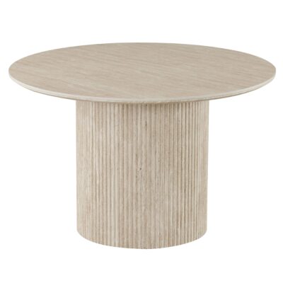 Thalia Round Dining Table, 47" in Ivory