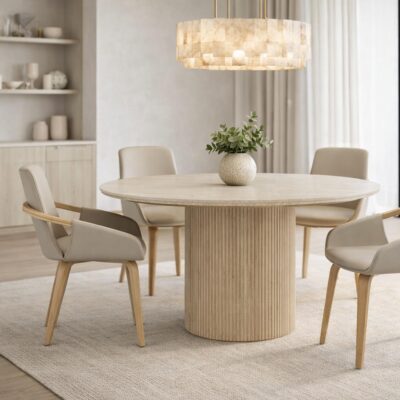 Thalia Round Dining Table, 47" in Ivory 201-246RND_IV 201 246RND IV 5