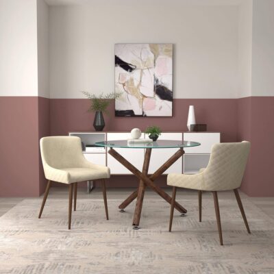 Rocca Round Dining Table in Walnut 10 Rocca Round Dining Table in Walnut 201-264-40 201 264 40 2