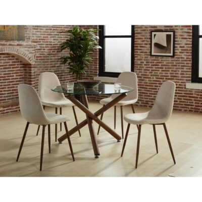 Rocca Round Dining Table in Walnut 11 Rocca Round Dining Table in Walnut 201-264-40 201 264 40 3