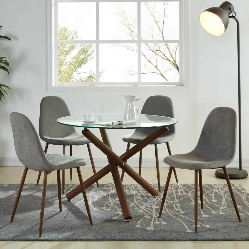 Rocca Round Dining Table in Walnut 201-264-40 201 264 40 5