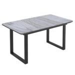 Gavin Dining Table w/Extension in Black and Faux Marble 201-360BK 201 360BK 3