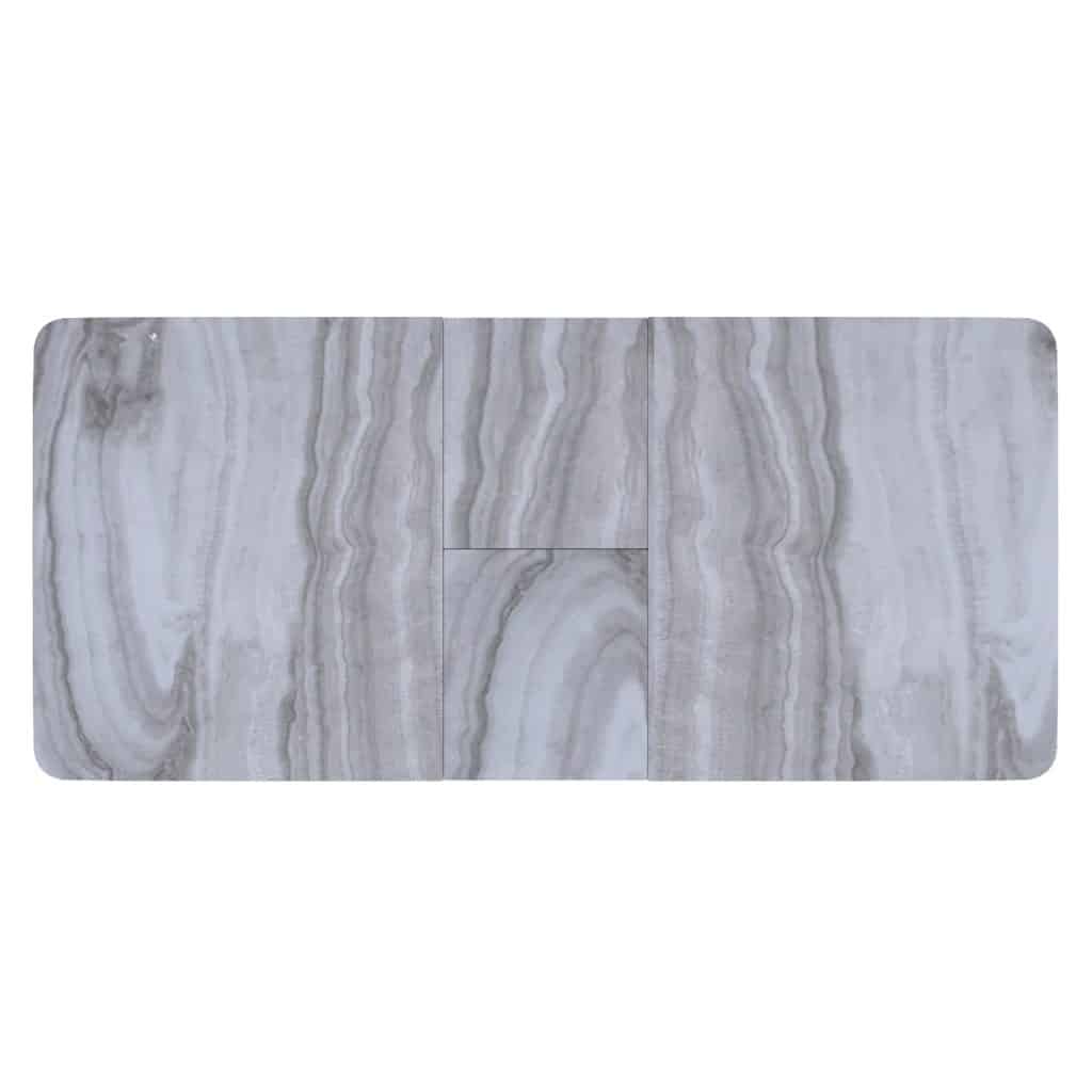 Gavin Dining Table w/Extension in Black and Faux Marble - Image 7