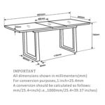 Gavin Dining Table w/Extension in Black and Faux Marble 201-360BK 201 360BK LD