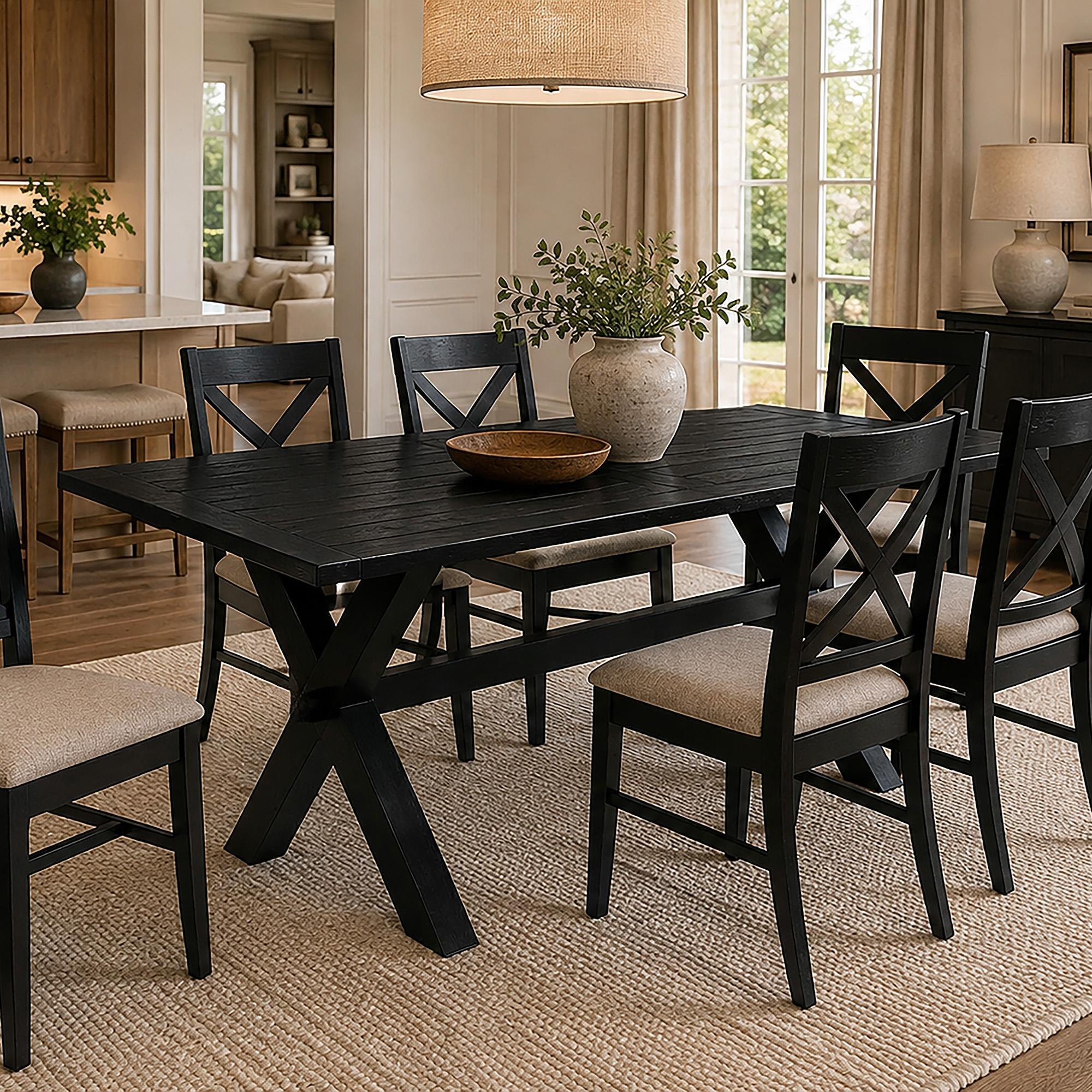 Lance Rectangular Dining Table, 63" in Black 2 Lance Rectangular Dining Table, 63" in Black - Image 2
