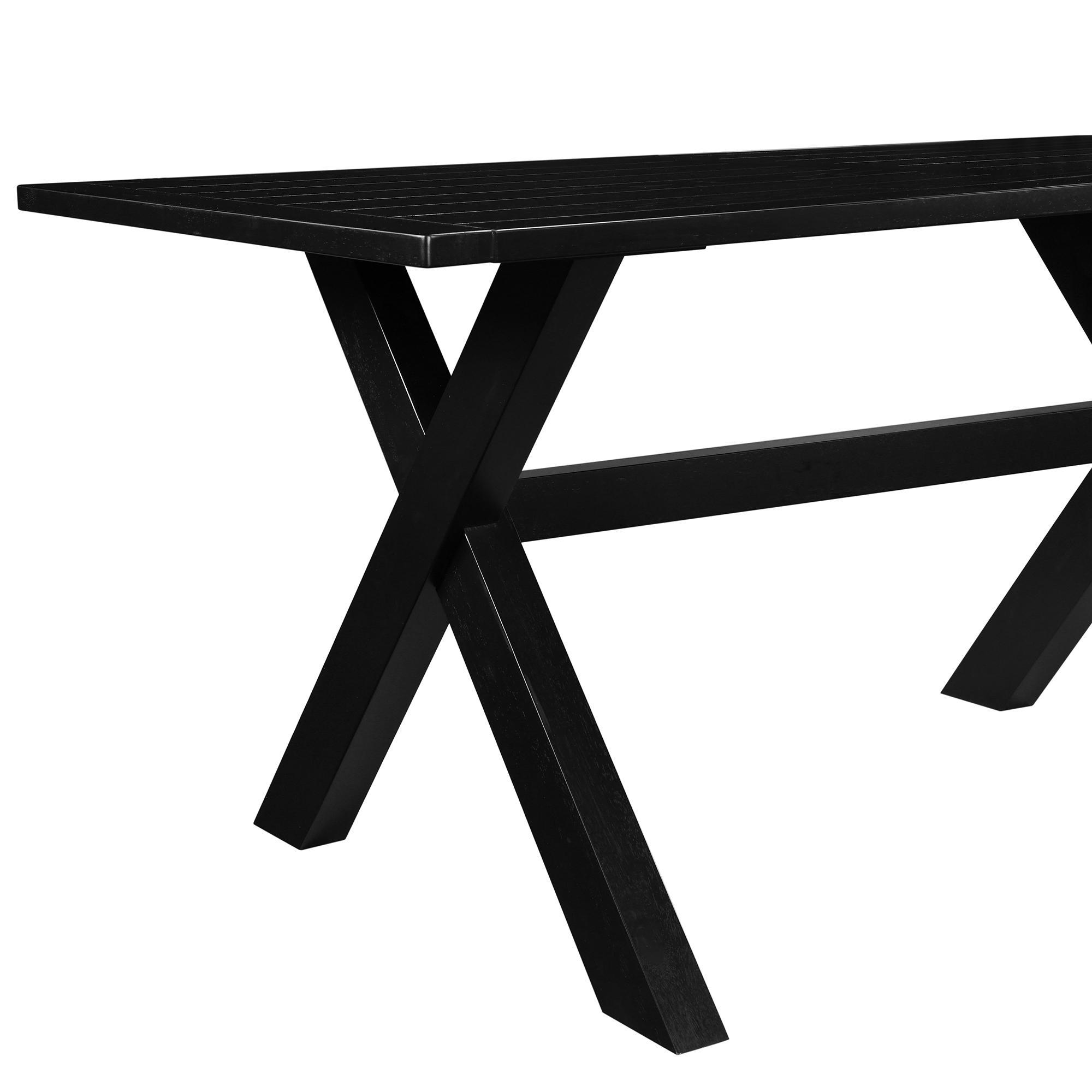 Lance Rectangular Dining Table, 63" in Black 3 Lance Rectangular Dining Table, 63" in Black - Image 3
