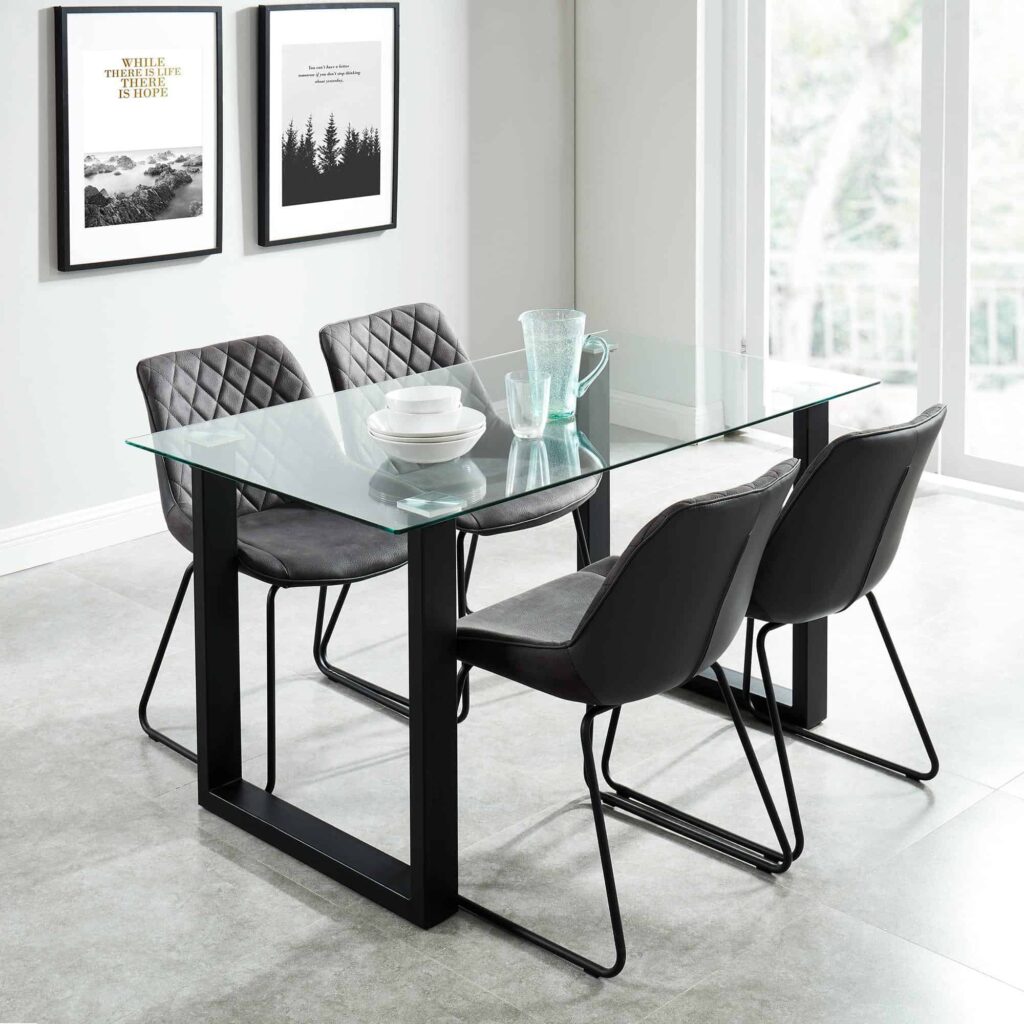 Franco Rectangular Dining Table in Black - Image 5