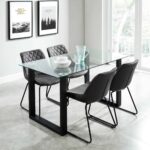 Franco Rectangular Dining Table in Black 201-454BK 201 454BK 4