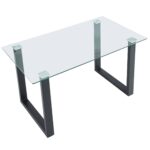 Franco Rectangular Dining Table in Black 201-454BK 201 454BK 5