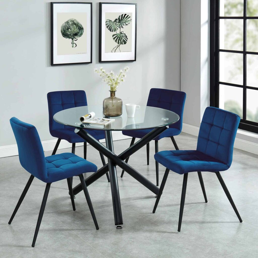 Suzette Round Dining Table in Black - Image 2