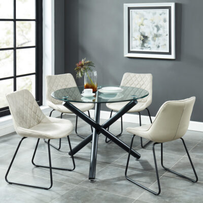 Suzette Round Dining Table in Black 11 Suzette Round Dining Table in Black 201-476-40 201 476 40 3