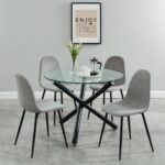 Suzette Round Dining Table in Black 201-476-40 201 476 40 4