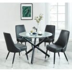 Suzette Round Dining Table in Black 201-476-40 201 476 40 5