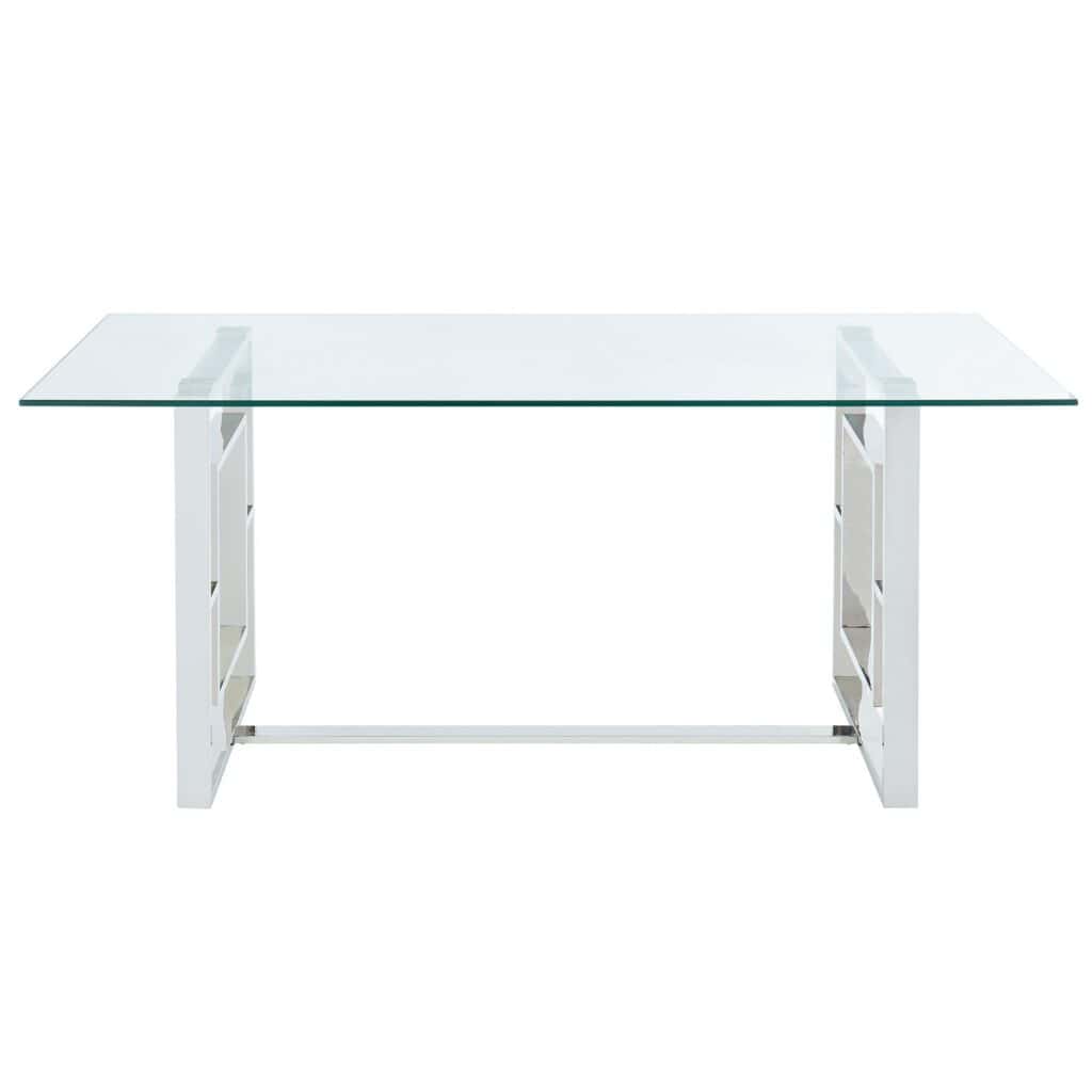 Eros Rectangular Dining Table in Silver 201-482CH 201 482CH 2