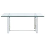 Eros Rectangular Dining Table in Silver 201-482CH 201 482CH 2