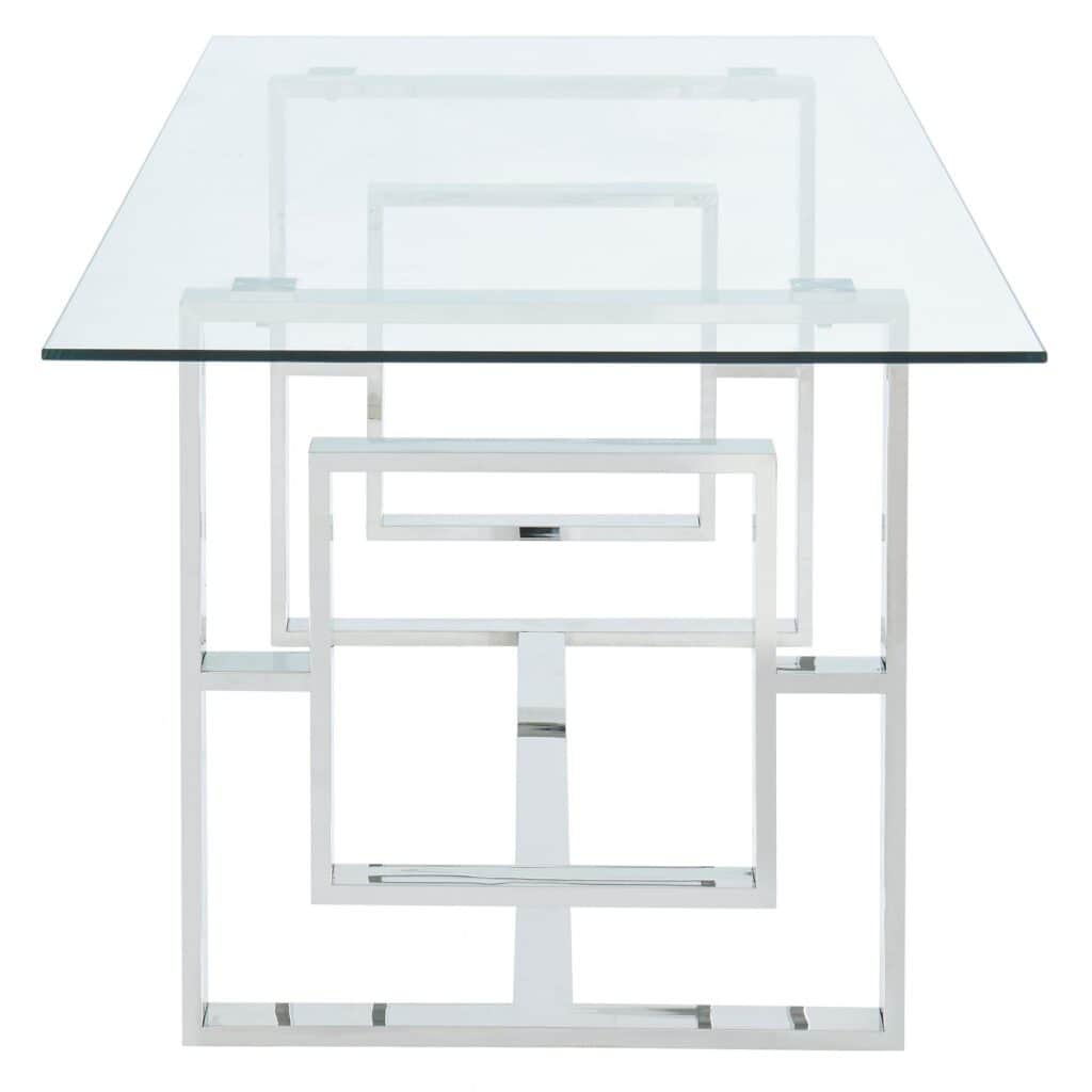 Eros Rectangular Dining Table in Silver 201-482CH 201 482CH 3