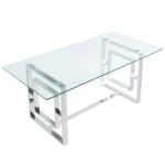 Eros Rectangular Dining Table in Silver 201-482CH 201 482CH 4