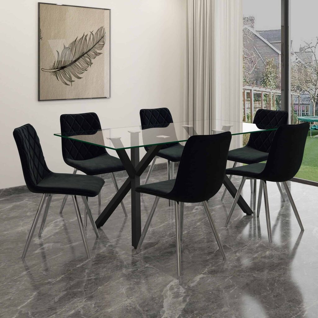 Stark Rectangular Dining Table in Black - Image 6