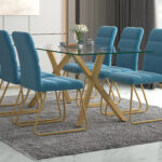 Stark Rectangular Dining Table in Aged Gold 201-535GL 201 535GL 1