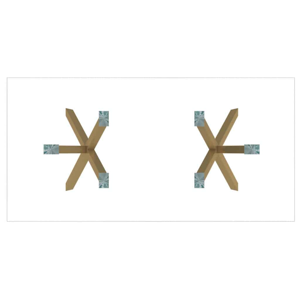Stark Rectangular Dining Table in Aged Gold - Image 5