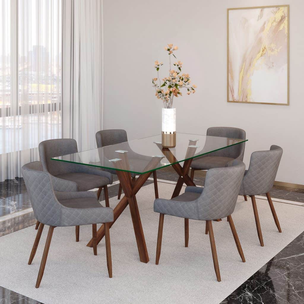 Stark Rectangular Dining Table in Walnut - Image 6