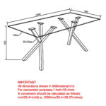Stark Rectangular Dining Table in Walnut 201-535WAL 201 535WAL LD