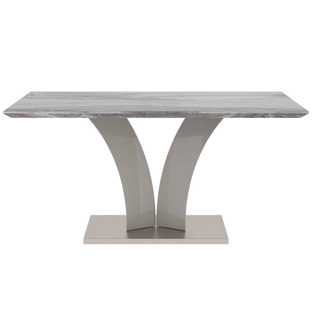 Napoli Rectangular Dining Table in Light Grey - Image 3