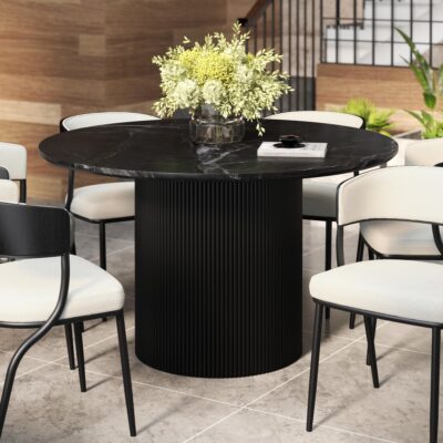 Jilsa Round Dining Table in Black 201-551BLK 201 551BLK 1