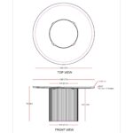 Jilsa Round Dining Table in Walnut & White 201-551WAL 201 551WAL LD