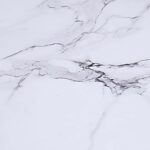 Zilo 48" Round Dining Table in White Faux Marble and Black 201-671BK_L 201 671BK L 3