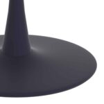 Zilo 48" Round Dining Table in White Faux Marble and Black 201-671BK_L 201 671BK L 5