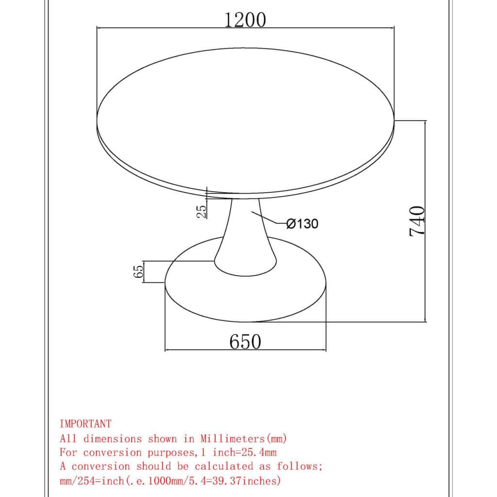 Zilo 48" Round Dining Table in White Faux Marble and Black - Image 8