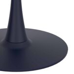 Zilo 40" Round Dining Table in White Faux Marble and Black 201-671BK_S 201 671BK S 5