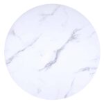 Zilo 48" Round Dining Table in White Faux Marble and Aged Gold 201-671GD_L 201 671GD L 4