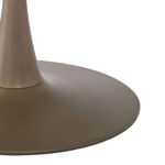 Zilo 48" Round Dining Table in White Faux Marble and Aged Gold 201-671GD_L 201 671GD L 5