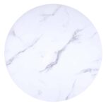 Zilo 40" Round Dining Table in White Faux Marble and Aged Gold 201-671GD_S 201 671GD S 4