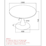 Zilo 40" Round Dining Table in White Faux Marble and Aged Gold 201-671GD_S 201 671GD S LD