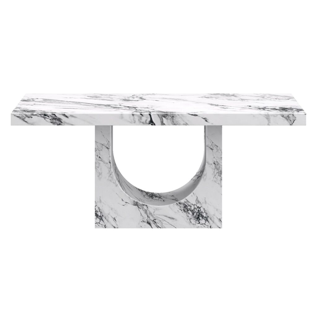 Aurelia Rectangular Dining Table in Bulgari White - Image 5